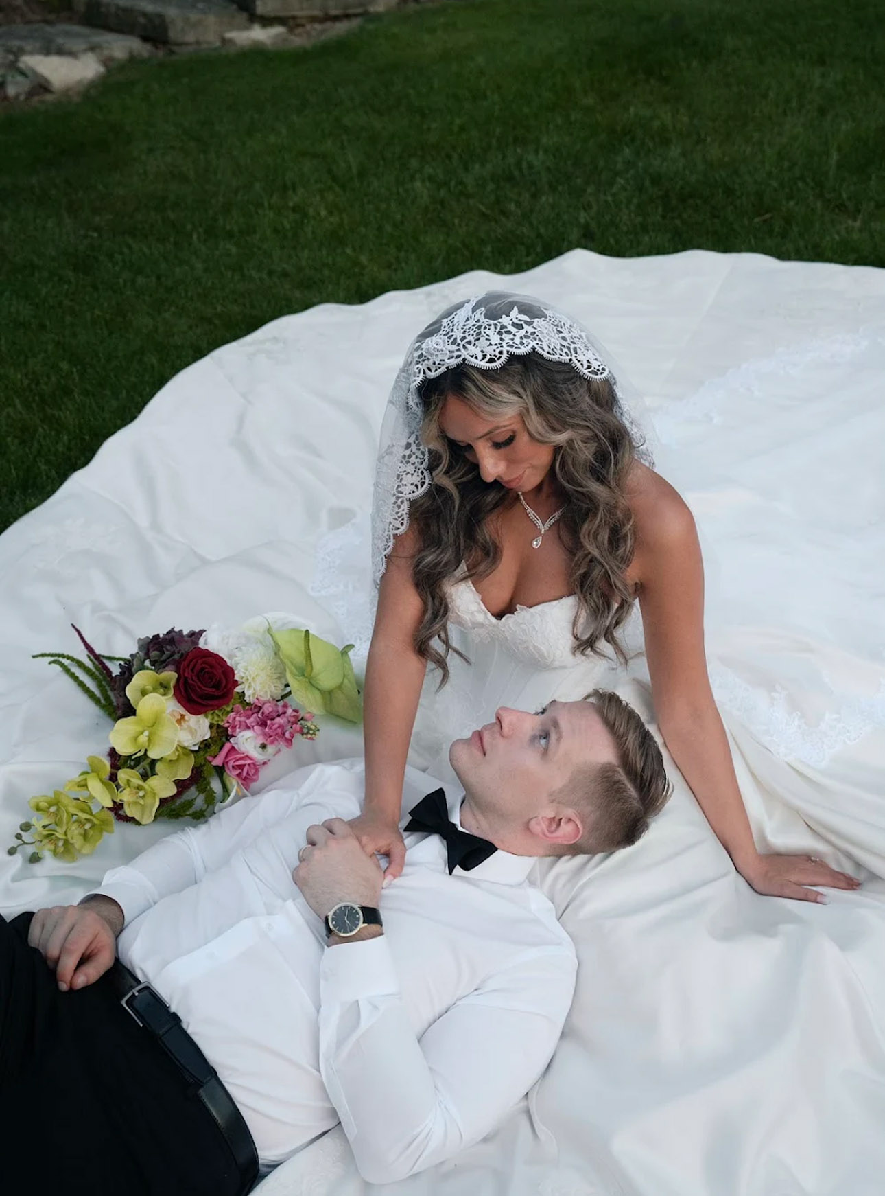 Photo of the real bride and groom